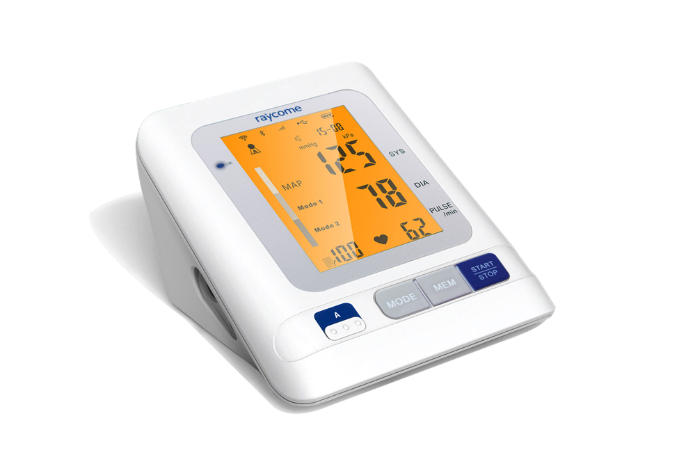 A Raycome blood pressure monitor
