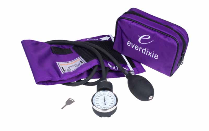 Dixie-EMS-Purple-Deluxe -Aneroid-Sphygmomanometer-Blood-Pressure-Set