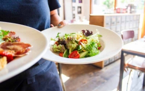 Plate of healthy salad