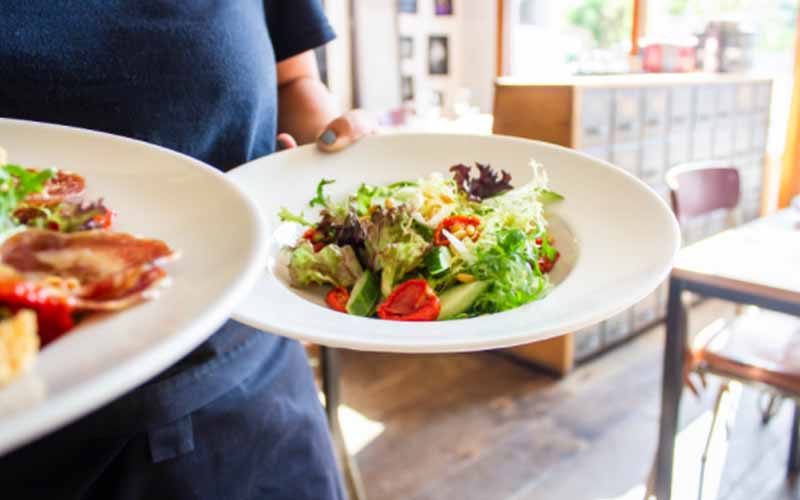 Plate of healthy salad